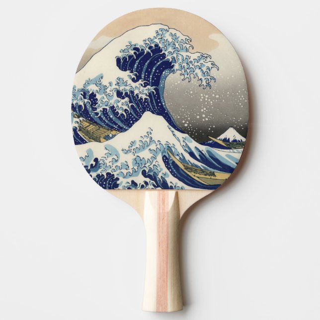 Raquete De Ping Pong A onda do Excelente de Kanagawa Hokusai (Frente)