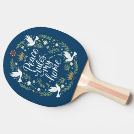 Raquete De Ping Pong A Paz Reina Em Minha Casa
