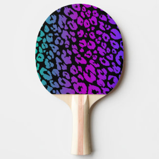 Raquete De Ping Pong A Série Leopardo Multicolorida Design 1