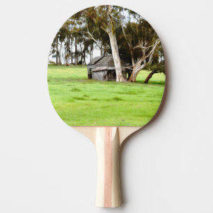 Raquete De Ping Pong A Velha barraca De Madeira