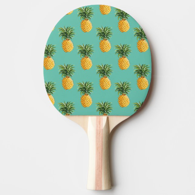Raquete De Ping Pong Abacaxis tropicais na cerceta (Frente)