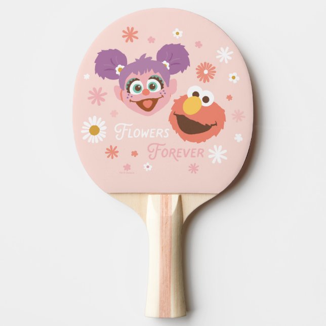 Raquete De Ping Pong Abby Cadabby & Elmo | Flores para sempre (Frente)