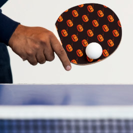 Raquete De Ping Pong Abóboras de Halloween, Abóboras Laranjas Doces ou 