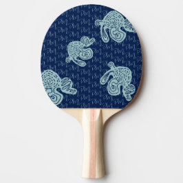 Raquete De Ping Pong Abstract Monogram Pattern