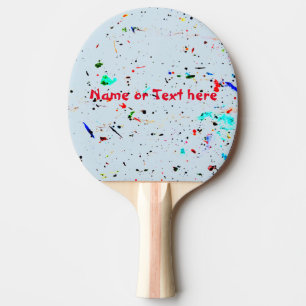 Raquete De Ping Pong Abstrato Art Paint Splasma Personalizado