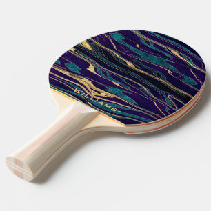 Raquete De Ping Pong Abstrato de na moda dourado imagem de pintura marm