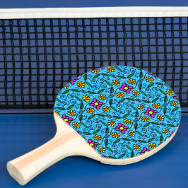 Raquete De Ping Pong Abstrato Floral Ping Pong Paddle