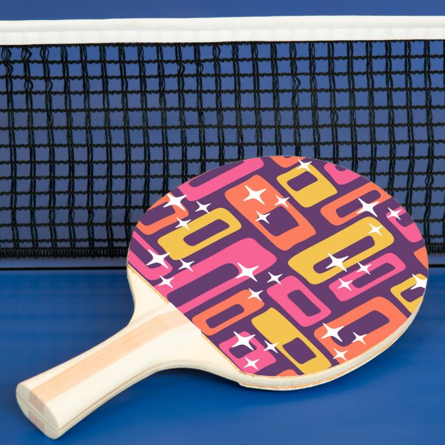 Raquete De Ping Pong Abstrato Moderno Retro de Meados do Século (Insitu)