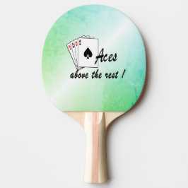 Raquete De Ping Pong Aces Acima do Verde Restante