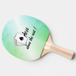Raquete De Ping Pong Aces Acima do Verde Restante