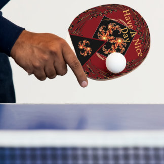 Raquete De Ping Pong Achempong Zazzle: Passionate Swirl High-Performanc