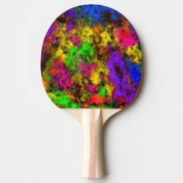 Raquete De Ping Pong Acrylic Neon Colors Paint Splatter Splash Abstract