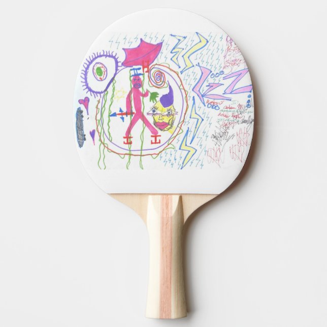 Raquete De Ping Pong Adam Moyer Original "ZZZ's" Raro (Frente)