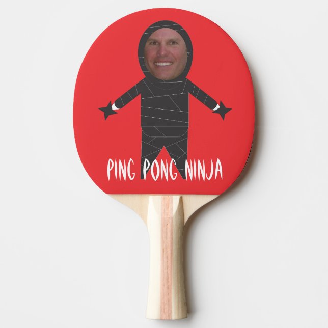 Raquete De Ping Pong Adicione sua pá engraçada de Pong Ninja do sibilo (Frente)