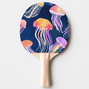 Raquete De Ping Pong Água-forte de Animal Marinho de Água-viva Colorida