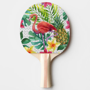 Raquete De Ping Pong Aguarela tropical
