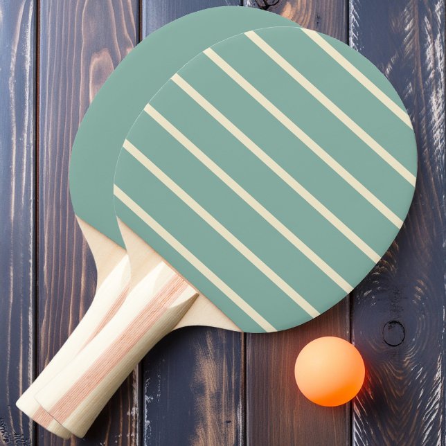 Raquete De Ping Pong Águas-recifes listradas e sólidas (Criador carregado)