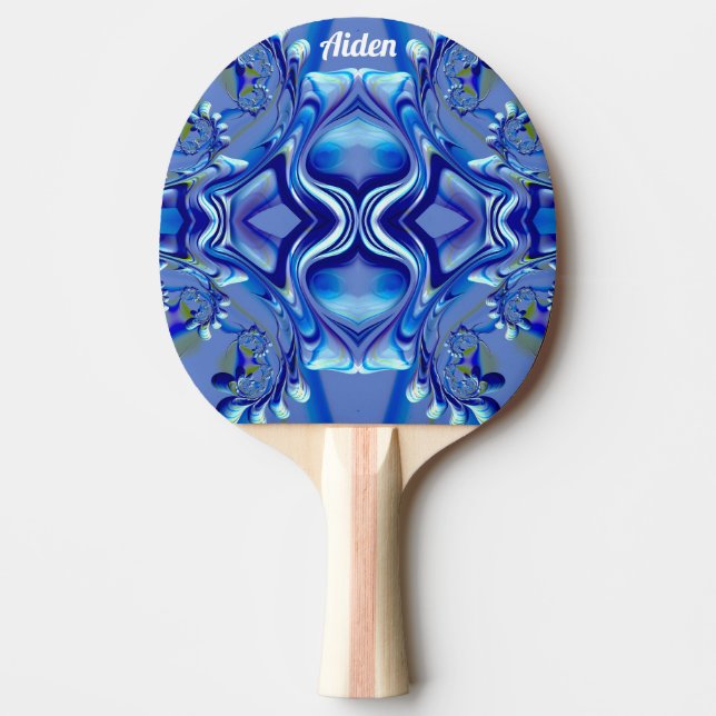 Raquete De Ping Pong AIDEN ~ Blue Streak ~ Original Fractal ~ Ping Pong (Frente)