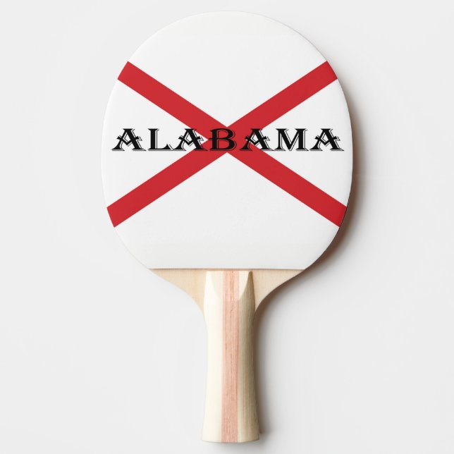 Raquete De Ping Pong Alabama e Flag ppt (Frente)