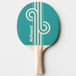 Raquete De Ping Pong Alça de Listra Dupla Retro Sea Breeze com Nome