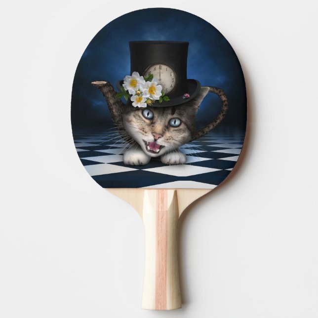 Raquete De Ping Pong Alice demais no mundo das maravilhas, chupa gato (Frente)
