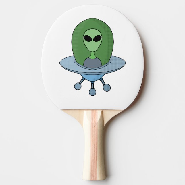 Raquete De Ping Pong Alienígena em sua nave espacial (Frente)