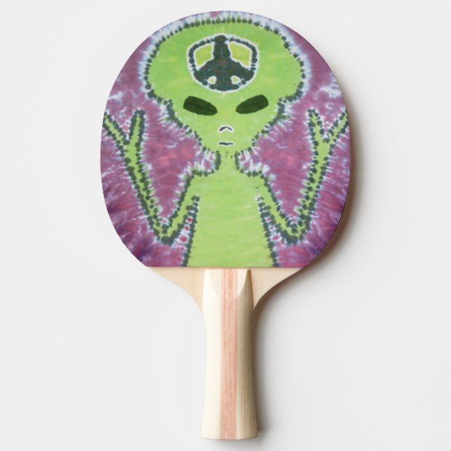 Raquete De Ping Pong Alienígena Tie Dye (Frente)