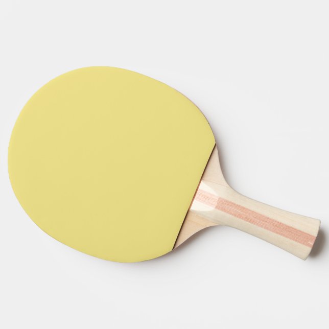 Raquete De Ping Pong Amarelo Pastel Sólido Moderno (Lateral)