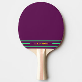 Raquete de Ping Pong Ameixa Com Iniciais