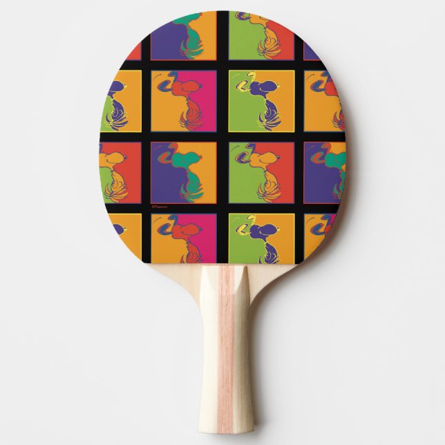Raquete De Ping Pong Amendoins | Esnoopia de Pop de Arte Moderna (Frente)