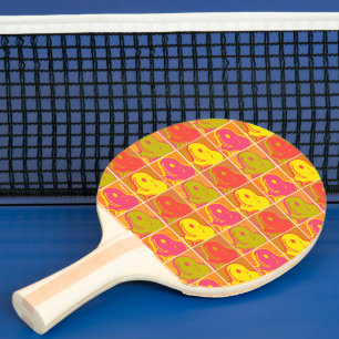 Raquete De Ping Pong Amendoins Padrão de Arte Pop de Esnoopia