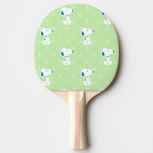 Raquete De Ping Pong Amendoins Padrão de Sonhos de Deco Verde Snoopy