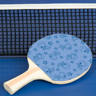 Raquete De Ping Pong Amendoins Padrão do Astronauta Espacial Azul Sno