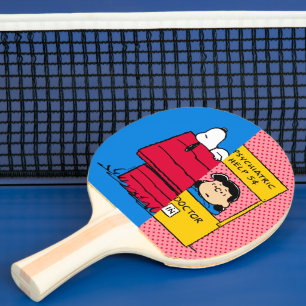 Raquete De Ping Pong Amendoins Snoopy & Lucy Half & Half