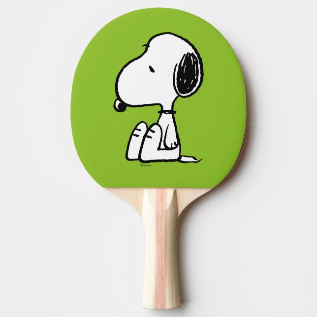 Raquete De Ping Pong Amendoins | Snoopy Olhando Para Baixo (Frente)