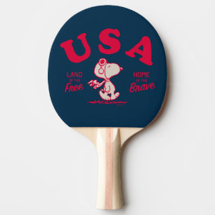 Raquete De Ping Pong Amendoins Snoopy USA Land of the Free