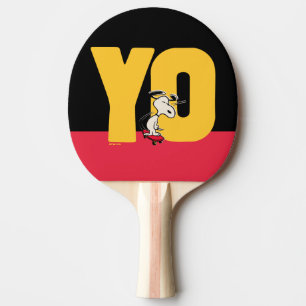 Raquete De Ping Pong Amendoins Snoopy YO Skateboard