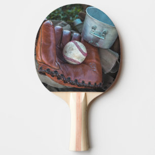 Raquete De Ping Pong Amer Vintage Baseball Mit e Ball Baseball Glove