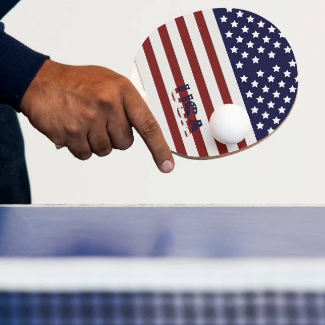 Raquete De Ping Pong American Flag American USA Pattern (Insitu)
