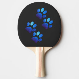 Raquete De Ping Pong Amigos cão brilha azul brilhante