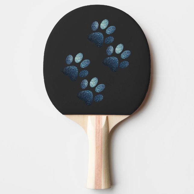 Raquete De Ping Pong Amigos cão brilha azul escuro (Frente)