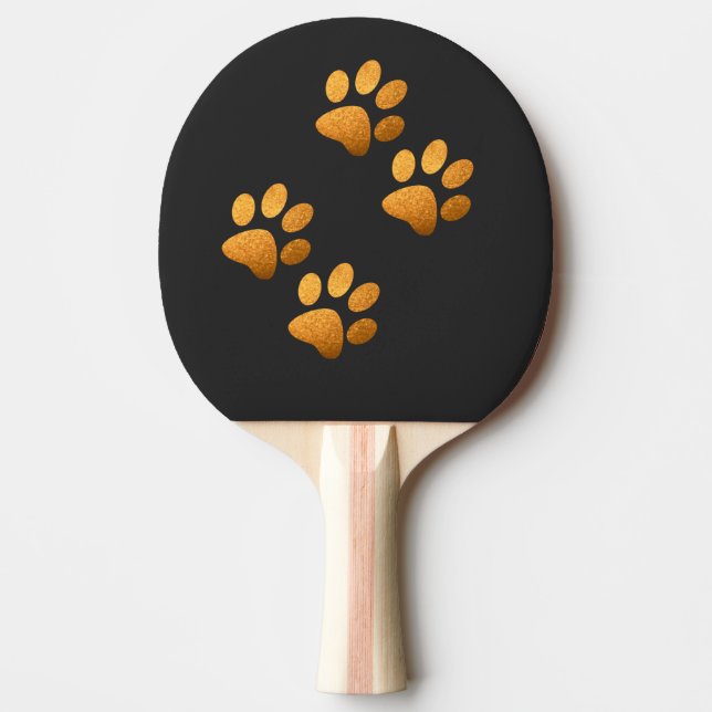 Raquete De Ping Pong Amigos cão brilha laranja (Frente)