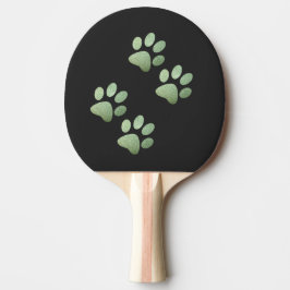 Raquete De Ping Pong Amigos cão brilha verde-claro