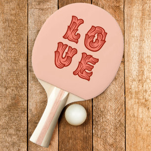 Raquete De Ping Pong Amor Cor-de-Rosa