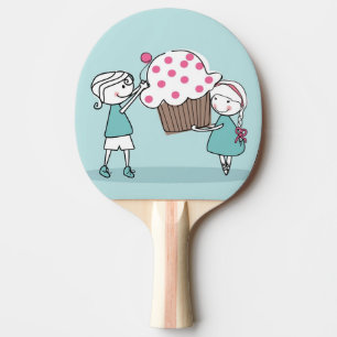 Raquete De Ping Pong Amor do cupcake