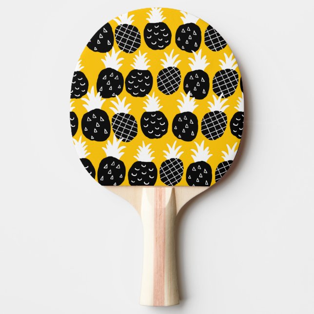 Raquete De Ping Pong Ananás preto (Frente)