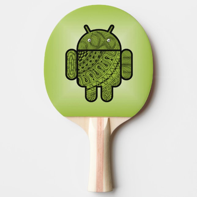 Raquete De Ping Pong Android™ Pancho Doodle para Android™ (Frente)