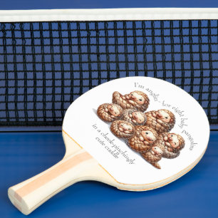 Raquete De Ping Pong Anglin Adorável para Pangolins Cudling de 8 Cute