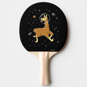 Raquete De Ping Pong Animais do lama no espaço