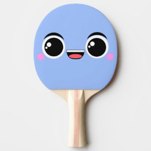Raquete De Ping Pong Anime feliz de Kawaii enfrentado